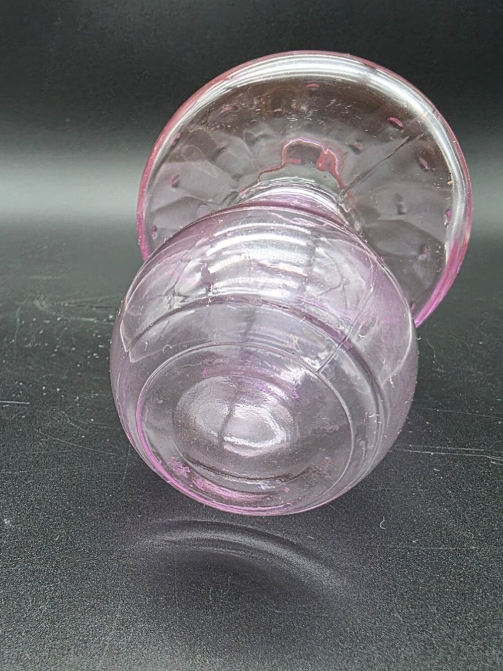 Purple pink Art Glass Decorative Mushroom Vase vintage - Picture 5 of 6